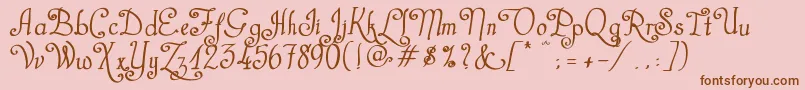 Шрифт CastalStreetBold – коричневые шрифты на розовом фоне