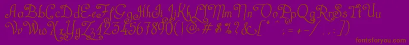 CastalStreetBold Font – Brown Fonts on Purple Background