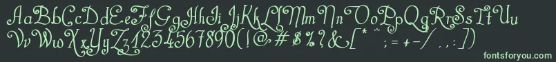 CastalStreetBold Font – Green Fonts on Black Background