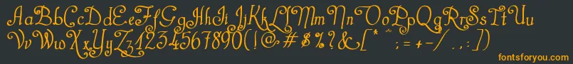 CastalStreetBold Font – Orange Fonts on Black Background