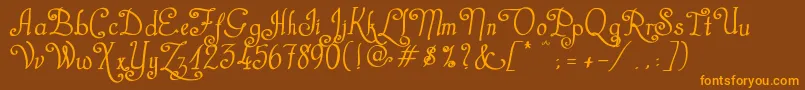 Шрифт CastalStreetBold – оранжевые шрифты на коричневом фоне