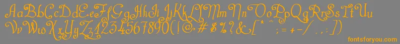 CastalStreetBold Font – Orange Fonts on Gray Background