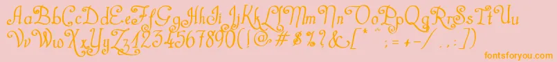 CastalStreetBold Font – Orange Fonts on Pink Background