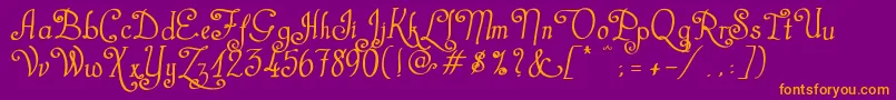 CastalStreetBold Font – Orange Fonts on Purple Background