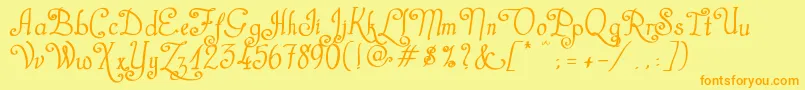 CastalStreetBold Font – Orange Fonts on Yellow Background
