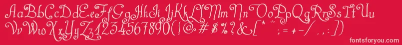 CastalStreetBold-Schriftart – Rosa Schriften auf rotem Hintergrund