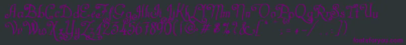 CastalStreetBold Font – Purple Fonts on Black Background
