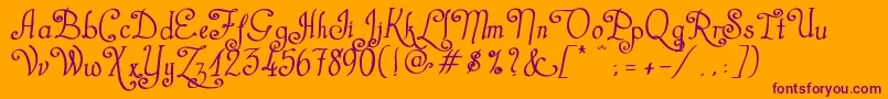 CastalStreetBold Font – Purple Fonts on Orange Background