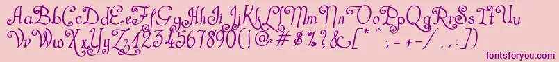 CastalStreetBold Font – Purple Fonts on Pink Background