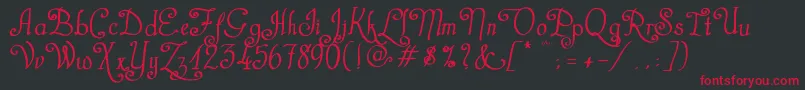CastalStreetBold Font – Red Fonts on Black Background