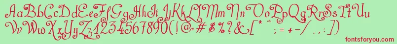 CastalStreetBold Font – Red Fonts on Green Background