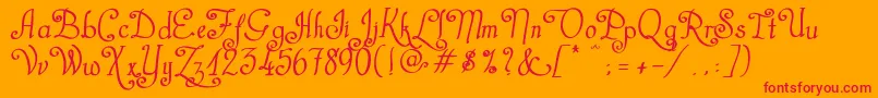 CastalStreetBold Font – Red Fonts on Orange Background