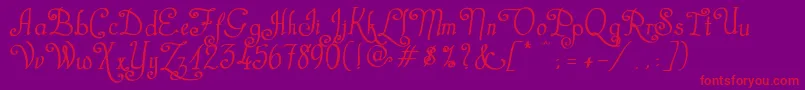 CastalStreetBold-Schriftart – Rote Schriften auf violettem Hintergrund