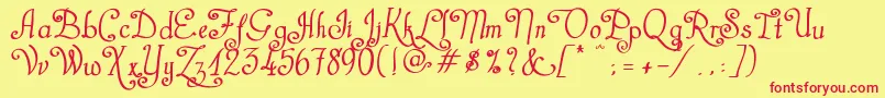 CastalStreetBold Font – Red Fonts on Yellow Background