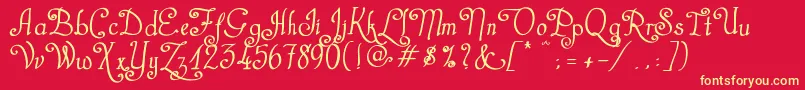 CastalStreetBold Font – Yellow Fonts on Red Background