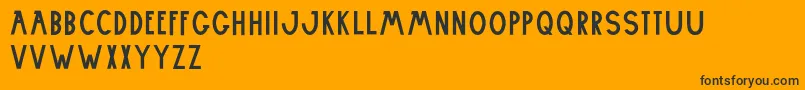 Embxz Font – Black Fonts on Orange Background