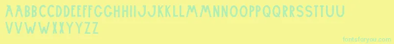 Czcionka Embxz – zielone czcionki na żółtym tle