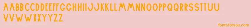 Embxz Font – Orange Fonts on Pink Background