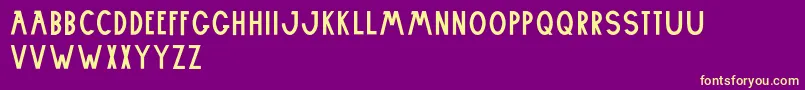 Embxz Font – Yellow Fonts on Purple Background