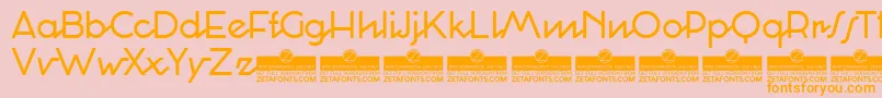Cocosignumcorsivoitalico Regular Trial Font – Orange Fonts on Pink Background