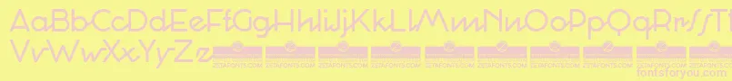 Cocosignumcorsivoitalico Regular Trial Font – Pink Fonts on Yellow Background