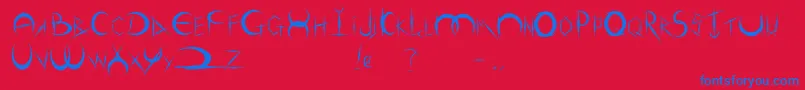 DemigodOldschool Font – Blue Fonts on Red Background