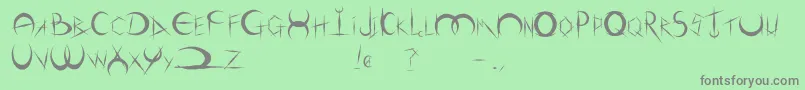 DemigodOldschool Font – Gray Fonts on Green Background