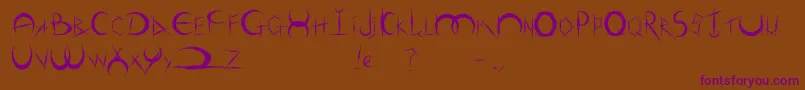 DemigodOldschool Font – Purple Fonts on Brown Background