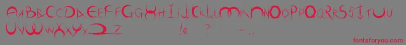 DemigodOldschool Font – Red Fonts on Gray Background