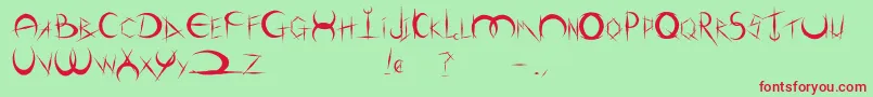 DemigodOldschool Font – Red Fonts on Green Background