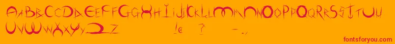DemigodOldschool Font – Red Fonts on Orange Background