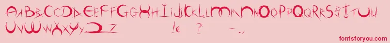 DemigodOldschool Font – Red Fonts on Pink Background