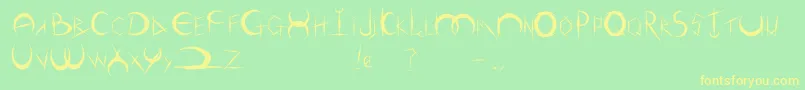 DemigodOldschool Font – Yellow Fonts on Green Background