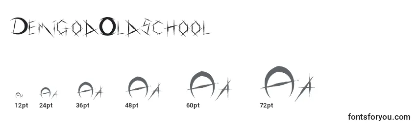 Размеры шрифта DemigodOldschool