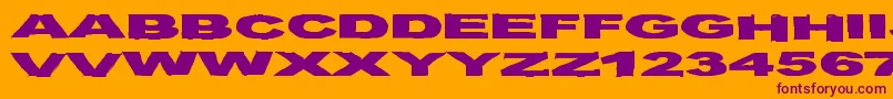BirdsRequiemSvart Font – Purple Fonts on Orange Background