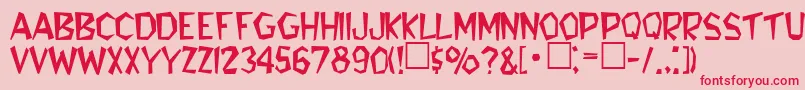 Police RobiniaRegular – polices rouges sur fond rose