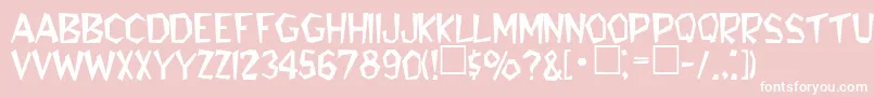 RobiniaRegular Font – White Fonts on Pink Background