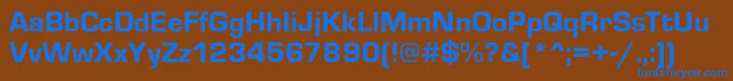MicrosquareHeavyRegular Font – Blue Fonts on Brown Background