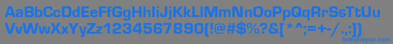 MicrosquareHeavyRegular Font – Blue Fonts on Gray Background