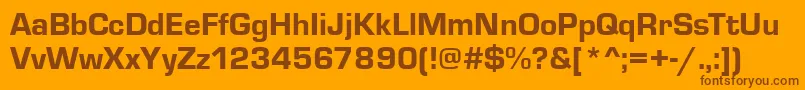 MicrosquareHeavyRegular Font – Brown Fonts on Orange Background