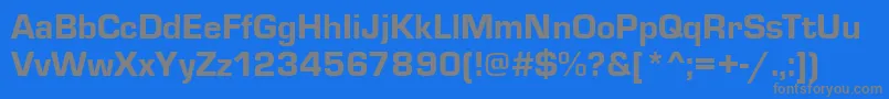 MicrosquareHeavyRegular Font – Gray Fonts on Blue Background
