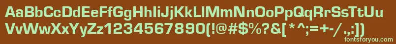Шрифт MicrosquareHeavyRegular – зелёные шрифты на коричневом фоне