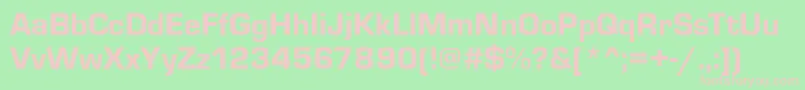 MicrosquareHeavyRegular Font – Pink Fonts on Green Background