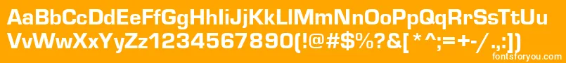 MicrosquareHeavyRegular Font – White Fonts on Orange Background