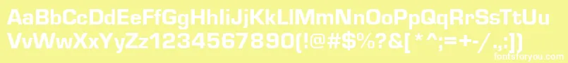 MicrosquareHeavyRegular Font – White Fonts on Yellow Background