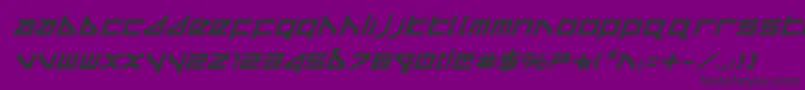 Deltav2bi-Schriftart – Schwarze Schriften auf violettem Hintergrund