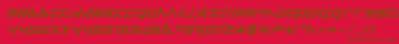 Deltav2bi Font – Brown Fonts on Red Background