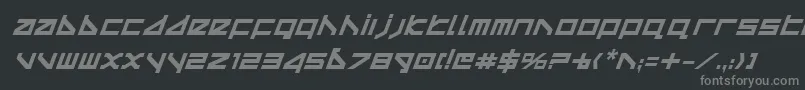 フォントDeltav2bi – 黒い背景に灰色の文字