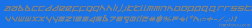 Deltav2bi Font – Gray Fonts on Blue Background