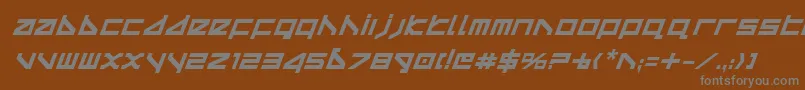 Deltav2bi-fontti – harmaat kirjasimet ruskealla taustalla
